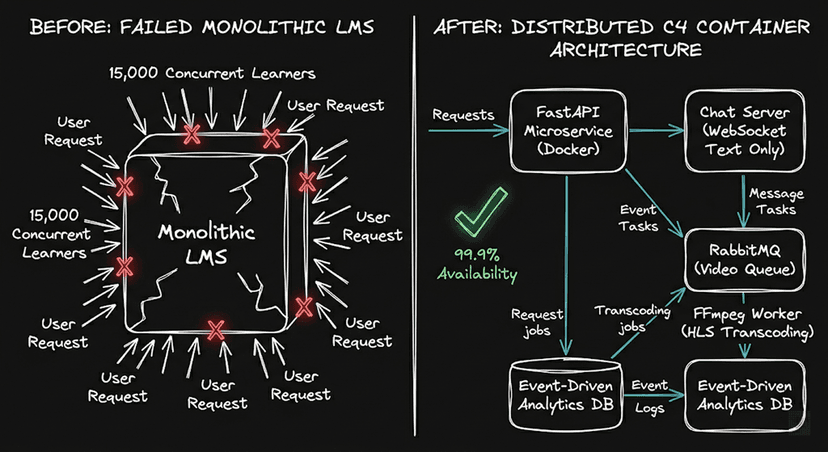 Engineering an EdTech Behemoth: Scaling an LMS for 15,000+ Concurrent Learners